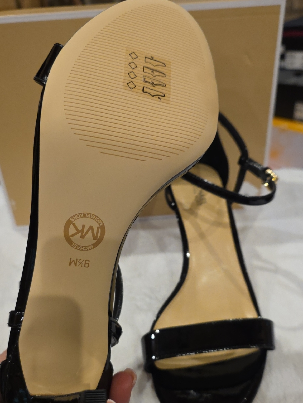 Michael Kors Black Patent Leather Ankle-Strap Heels - Picture 2 of 7